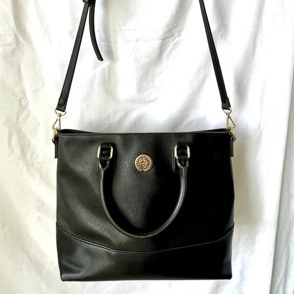 Anne Klein Tote, Shoulder or Crossbody Style Bag, Black, Large, VGC! - Picture 4 of 15